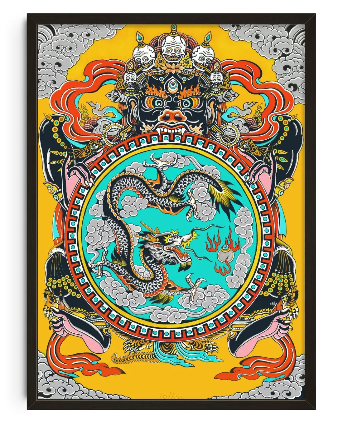 Wheel of life contemporary art print by Lorenzo Rossi - sold by DROOL
