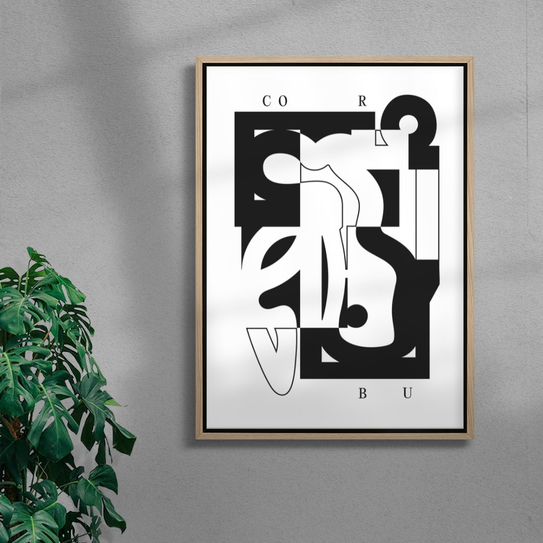 CORBU contemporary wall art print by Przemek Bizoń - sold by DROOL