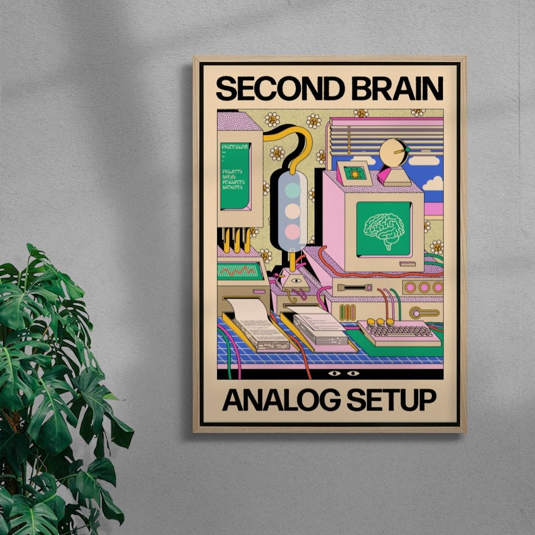 Second Brain contemporary wall art print by Azaazelus - sold by DROOL