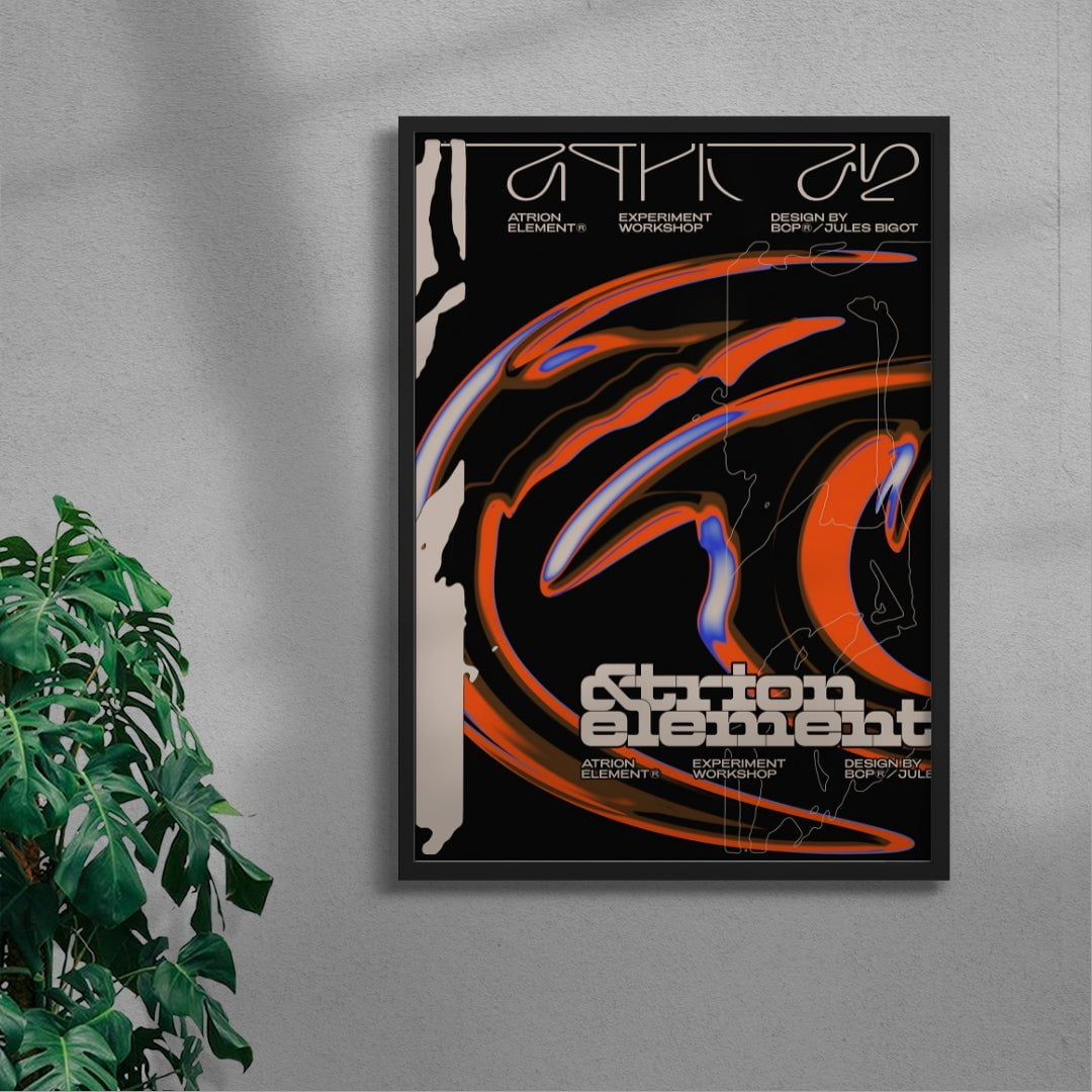 Atrion Element 2 contemporary wall art print by Jules Bigot - sold by DROOL