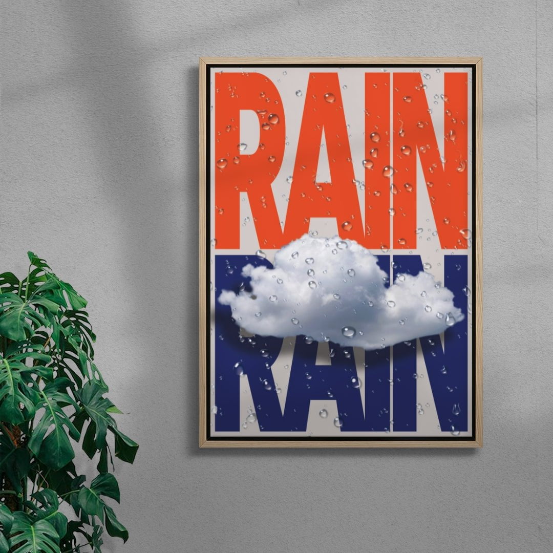 Rain contemporary wall art print by Sheyi Adebayo - sold by DROOL
