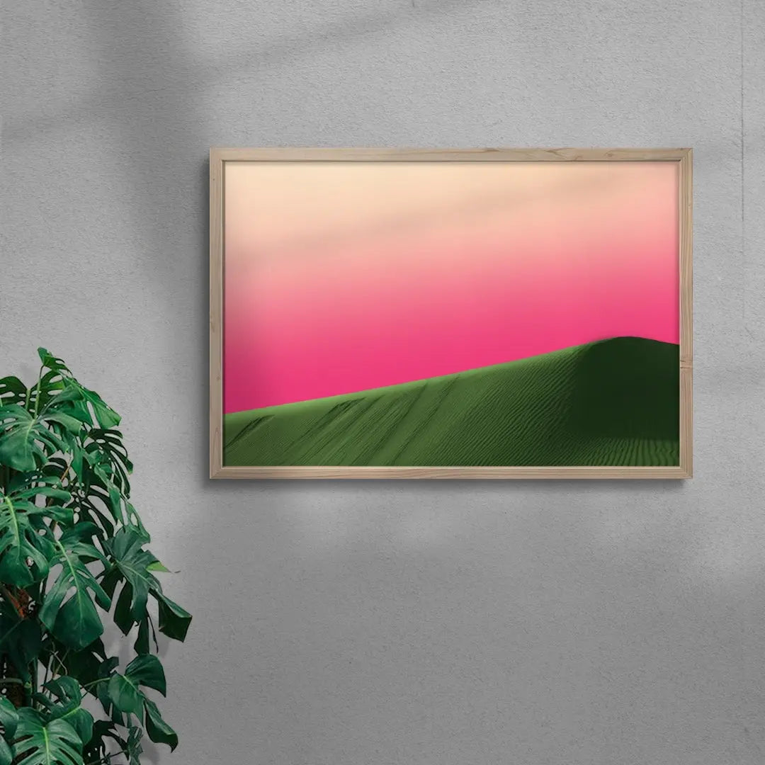 Green Dune contemporary wall art print by Sarah McColgan - sold by DROOL