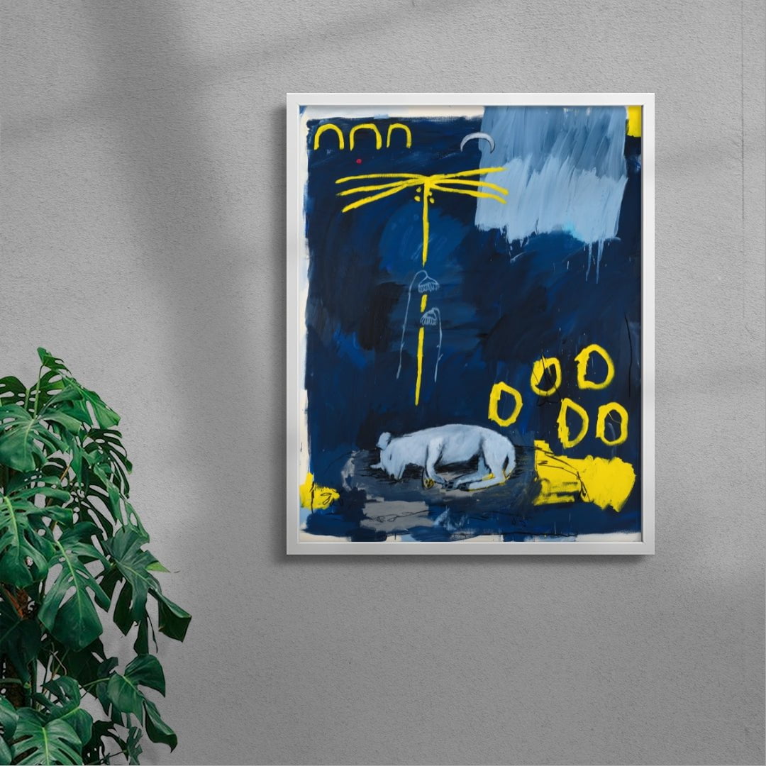 Rain dogs contemporary wall art print by Billy Bagilhole - sold by DROOL
