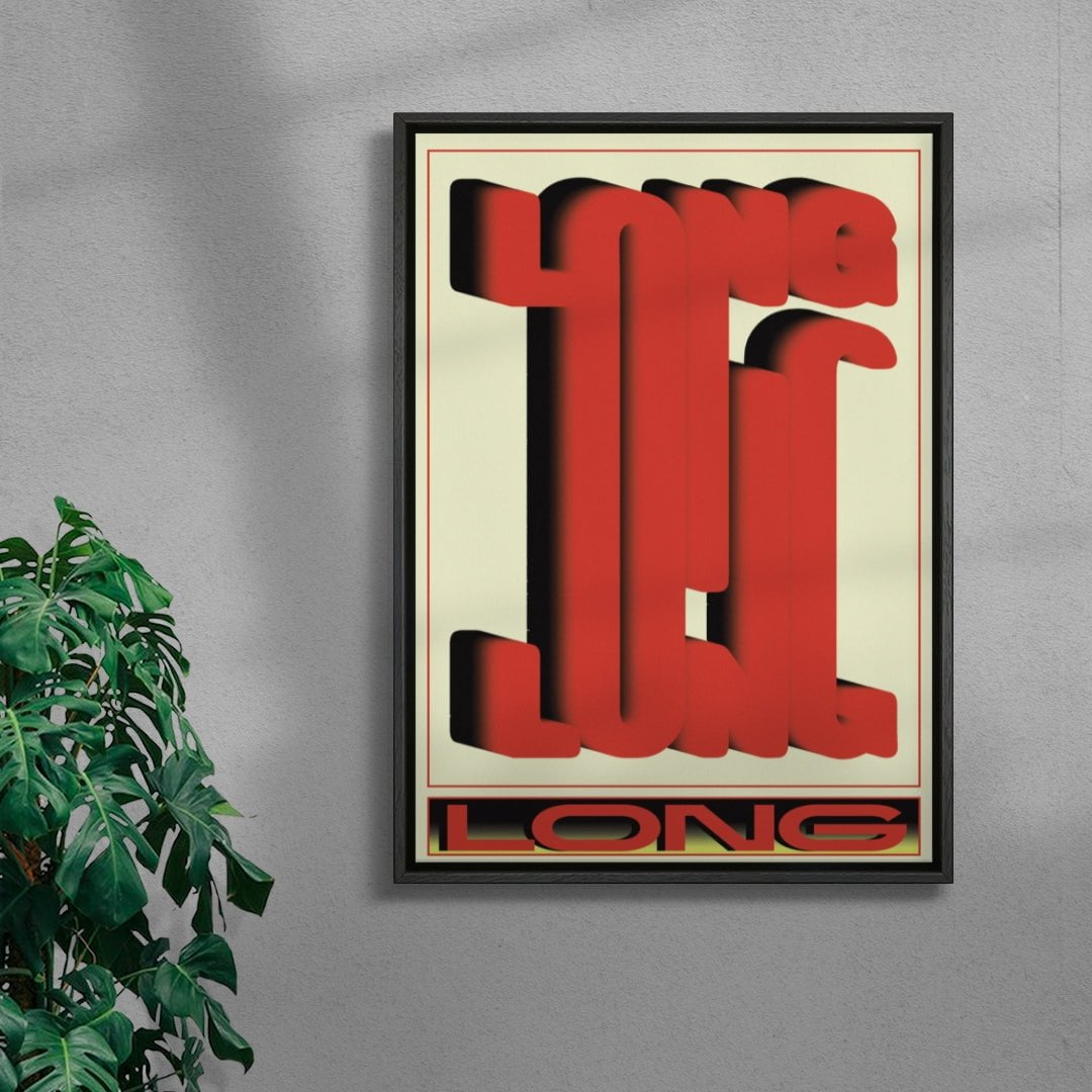 Long contemporary wall art print by Sheyi Adebayo - sold by DROOL