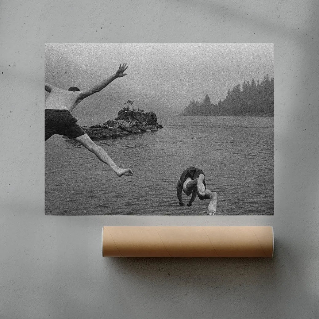 Leaping In contemporary wall art print by Alex Botton - sold by DROOL