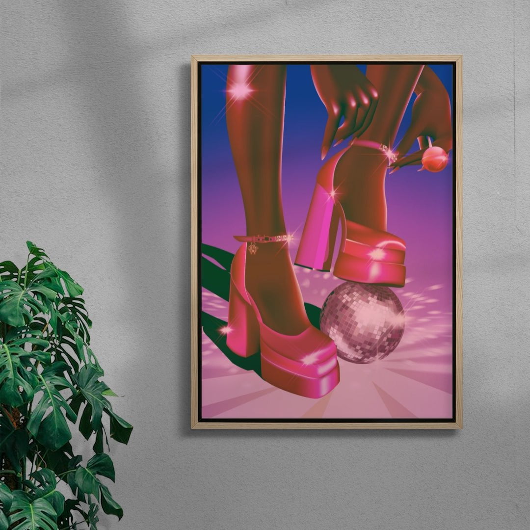 Disco Shoes contemporary wall art print by Paulina Almira - sold by DROOL
