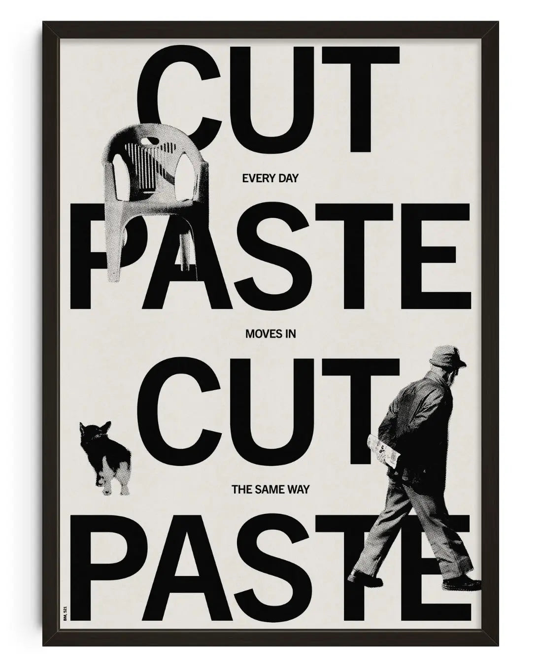 CUT PASTE contemporary art print by Brad Mead - sold by DROOL