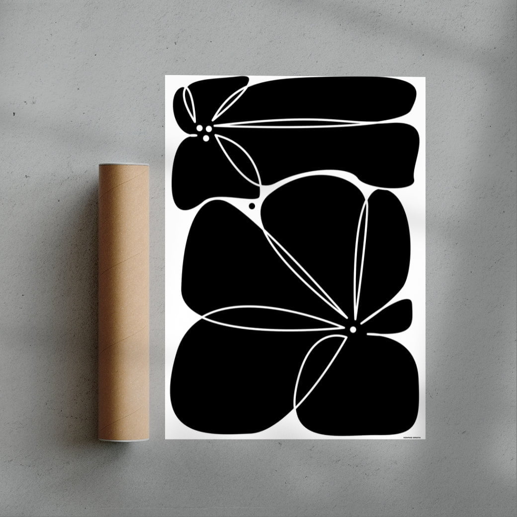 Flowers contemporary wall art print by Konrad Grafik - sold by DROOL