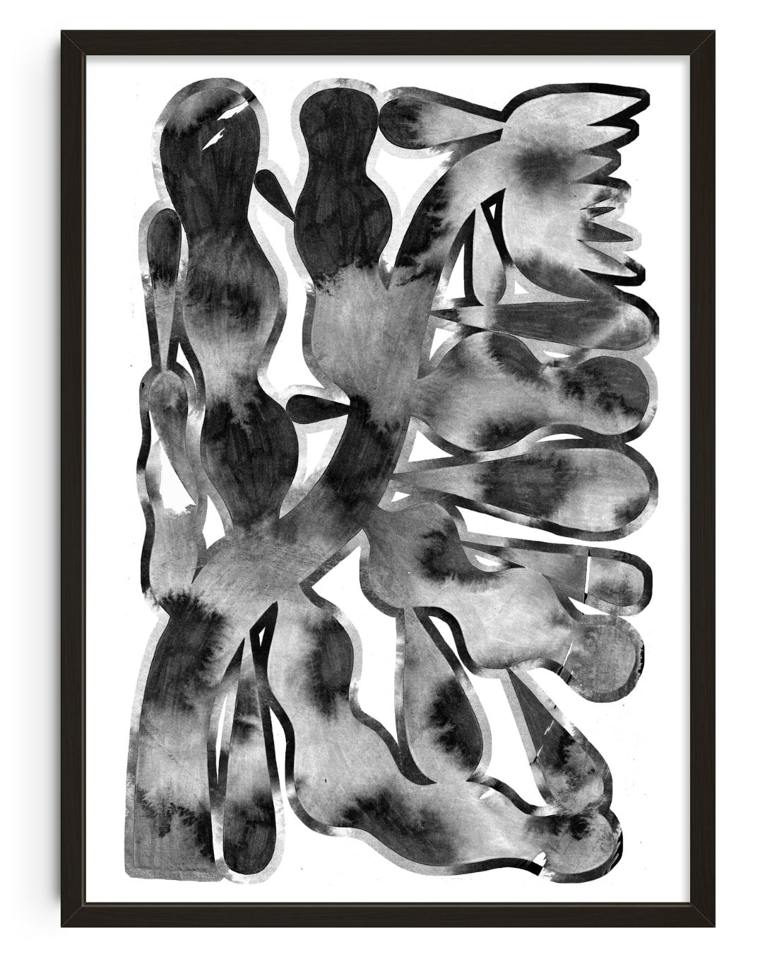The drops and the Flower contemporary wall art print by Célestin Krier - sold by DROOL