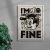 I'm Fine contemporary wall art print by Laserblazt - sold by DROOL