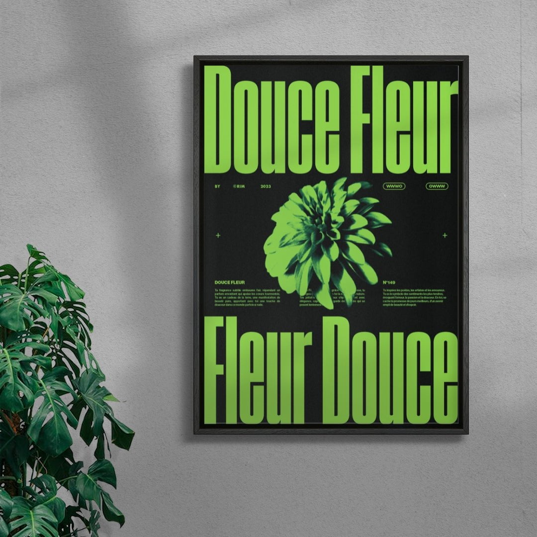 Douce Fleur contemporary wall art print by RIM Atelier - sold by DROOL
