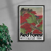 Red Forest contemporary wall art print by George Kempster - sold by DROOL