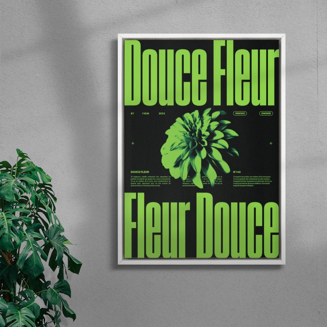 Douce Fleur contemporary wall art print by RIM Atelier - sold by DROOL