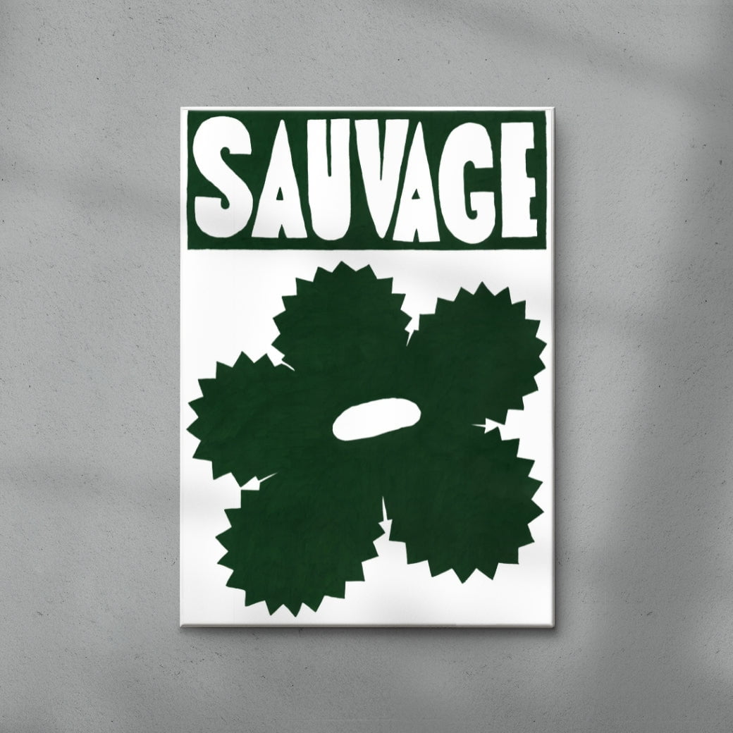 Sauvage contemporary canvas art print by Sara Cristina Moser - sold by DROOL