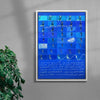 This is not BLUE (happiness dwells) contemporary wall art print by mareykrap - sold by DROOL