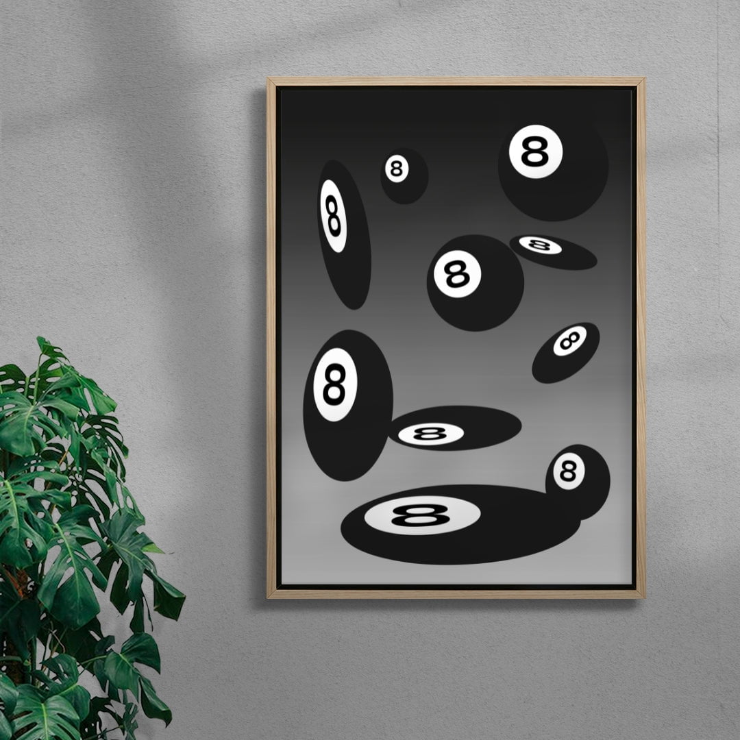 Magic 8 contemporary wall art print by Adam Foster - sold by DROOL