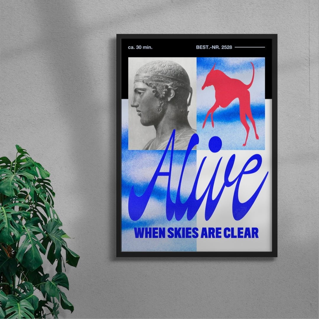 Alive contemporary wall art print by Morgan Hislop - sold by DROOL