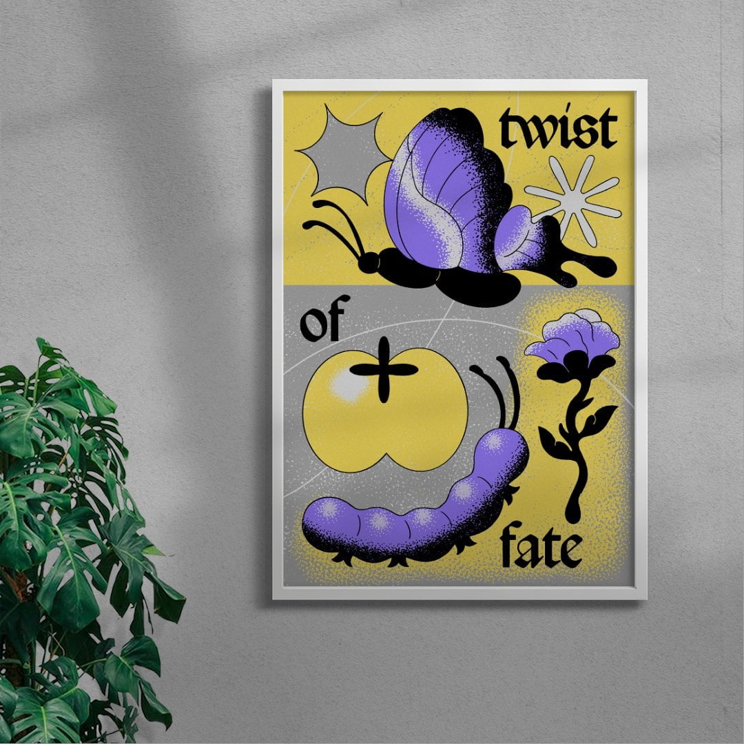 Twist of Fate contemporary wall art print by Erica Lee - sold by DROOL