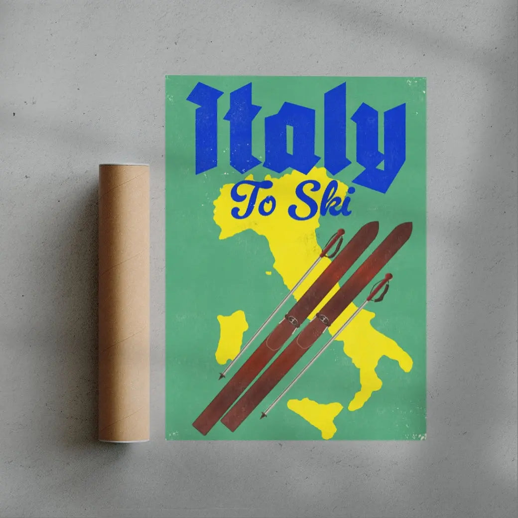Italy Ski Travel Map