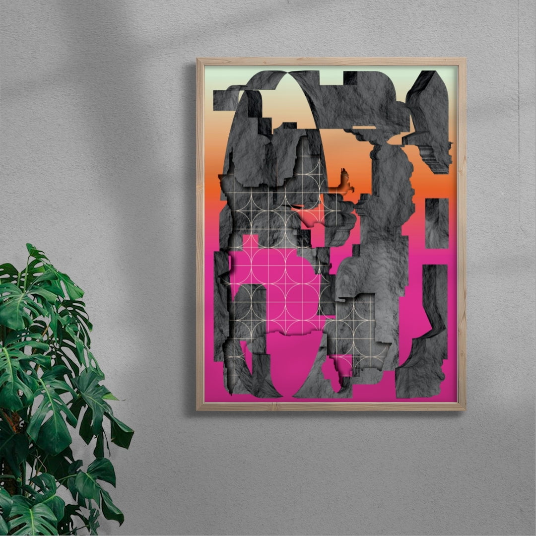 Worldbuilding contemporary wall art print by Klara Troost - sold by DROOL