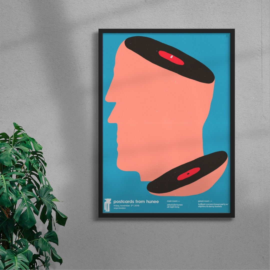 WaxHeads contemporary wall art print by Floating Bstrd - sold by DROOL