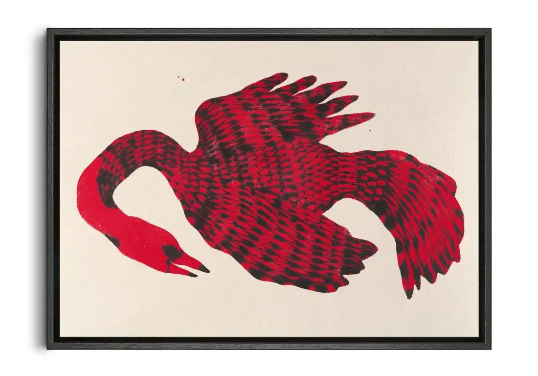 Bird In Red contemporary wall art print by Kwonny - sold by DROOL