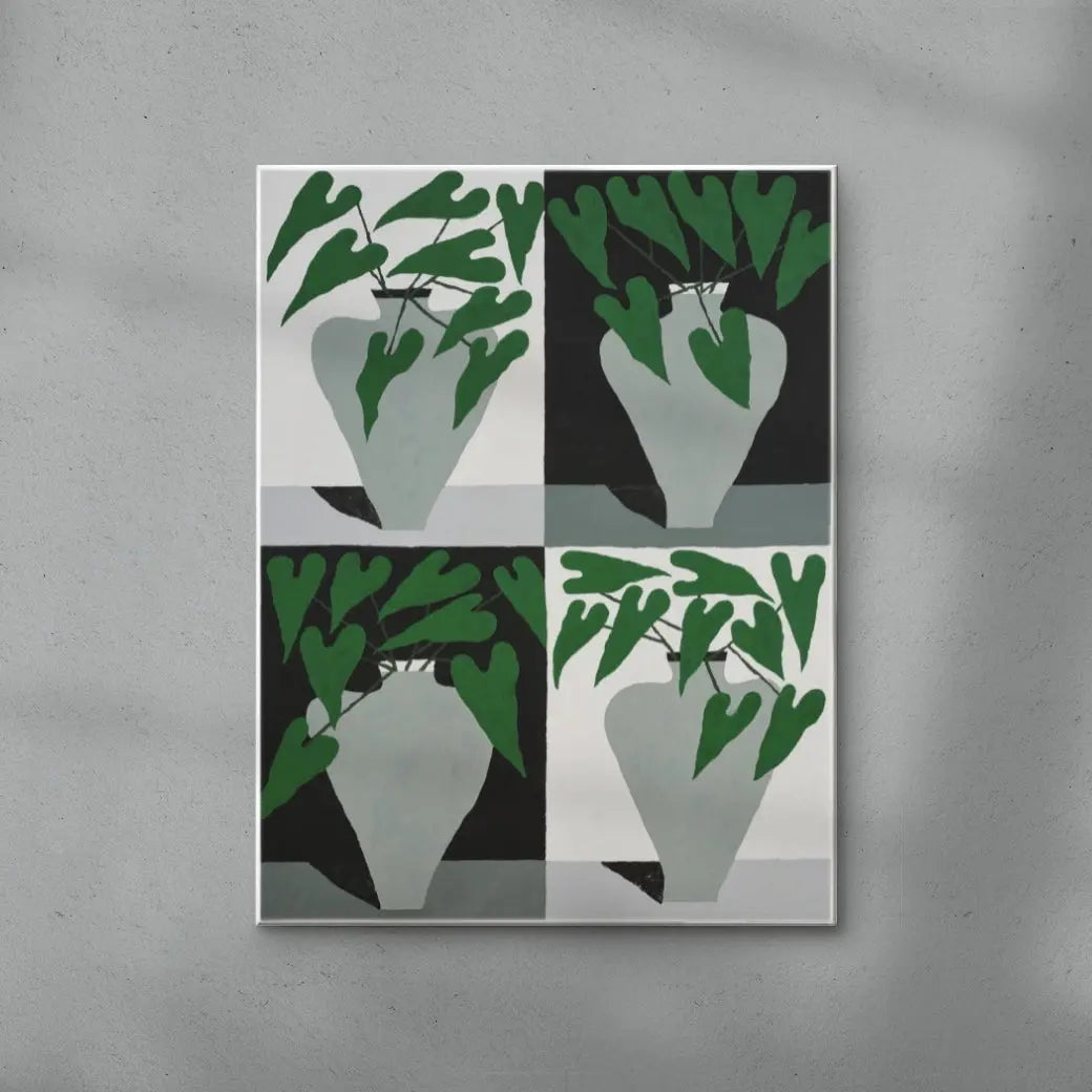 Vases x4 contemporary wall art print by Colby Edwards - sold by DROOL