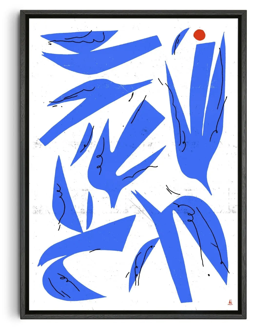 Chirp Machina contemporary wall art print by Floating Bstrd - sold by DROOL