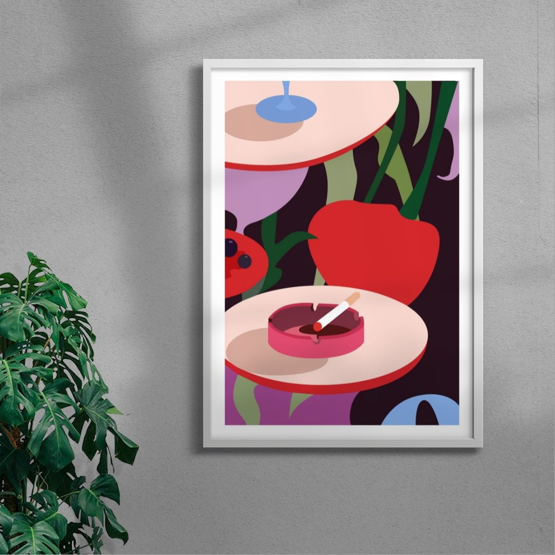 Pleasures contemporary wall art print by Kim Van Vuuren - sold by DROOL