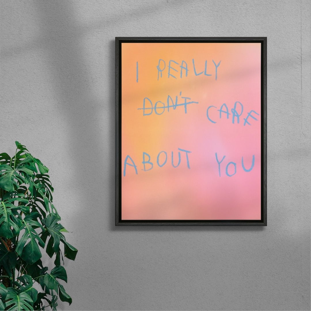 I really care contemporary wall art print by Peter-Maximilian Ronsdorf - sold by DROOL