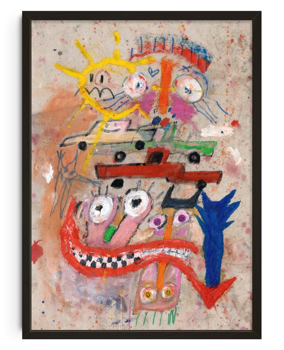 Friends in high places contemporary art print by Saxon JJ Quinn - sold by DROOL