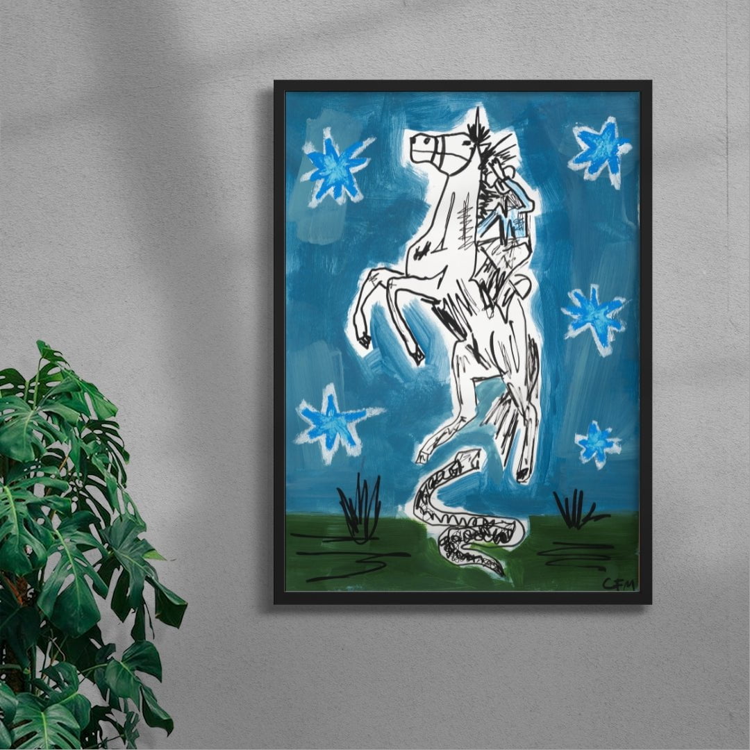 Freeze! contemporary wall art print by Caitlin Flood-Molyneux - sold by DROOL