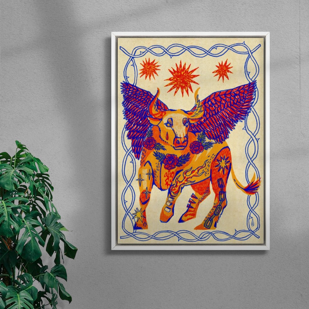 Bull of Heaven contemporary wall art print by Kwonny - sold by DROOL