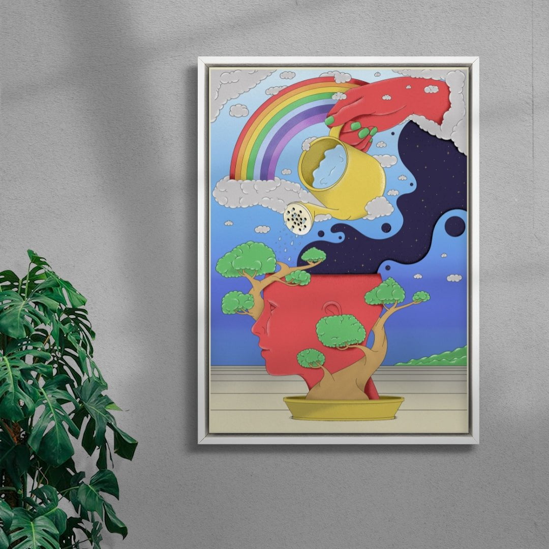 Grow Through It contemporary wall art print by Pointless Illustrations / James Lacey - sold by DROOL