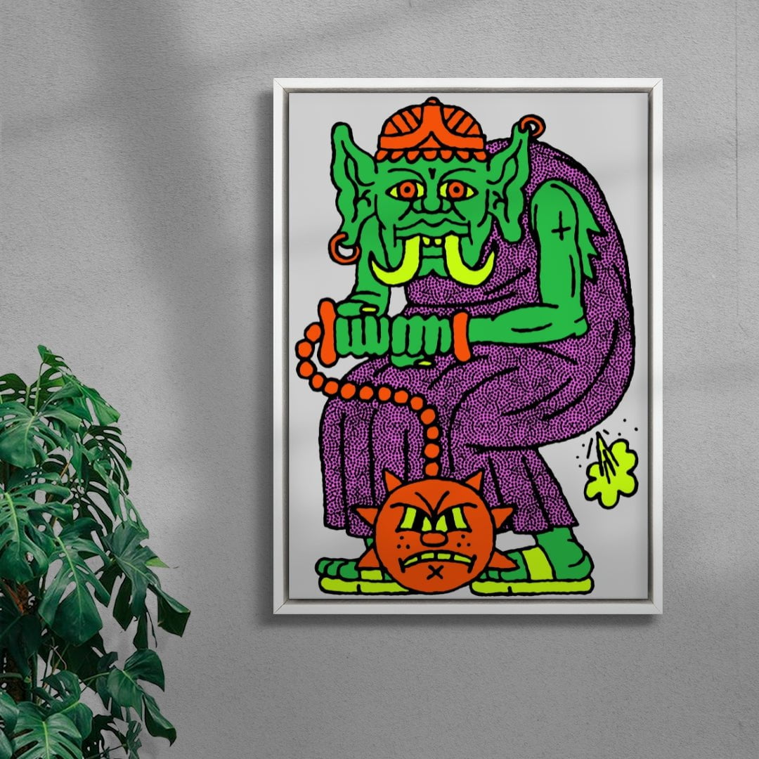 Goblin contemporary wall art print by Guy Field - sold by DROOL