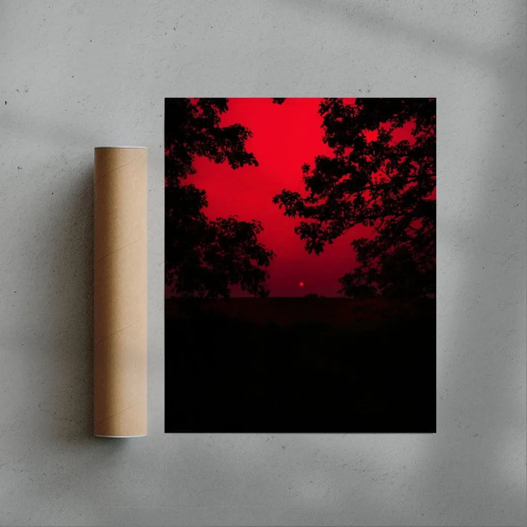 Red Sunset contemporary wall art print by Andrew Tesdahl - sold by DROOL