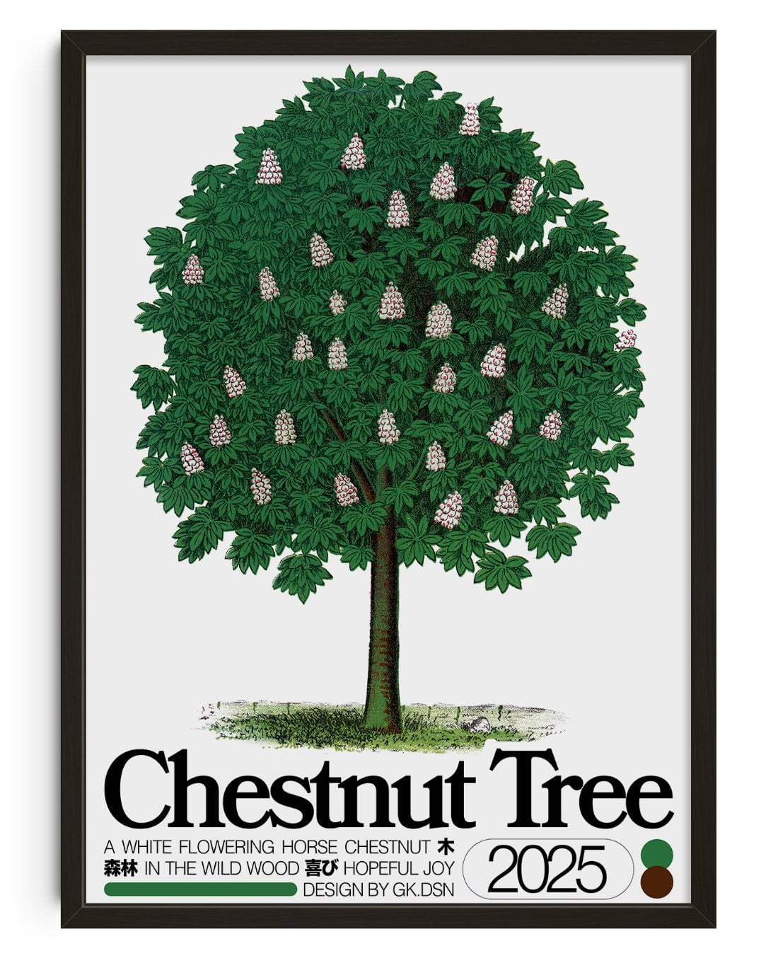 Chestnut Tree contemporary wall art print by George Kempster - sold by DROOL