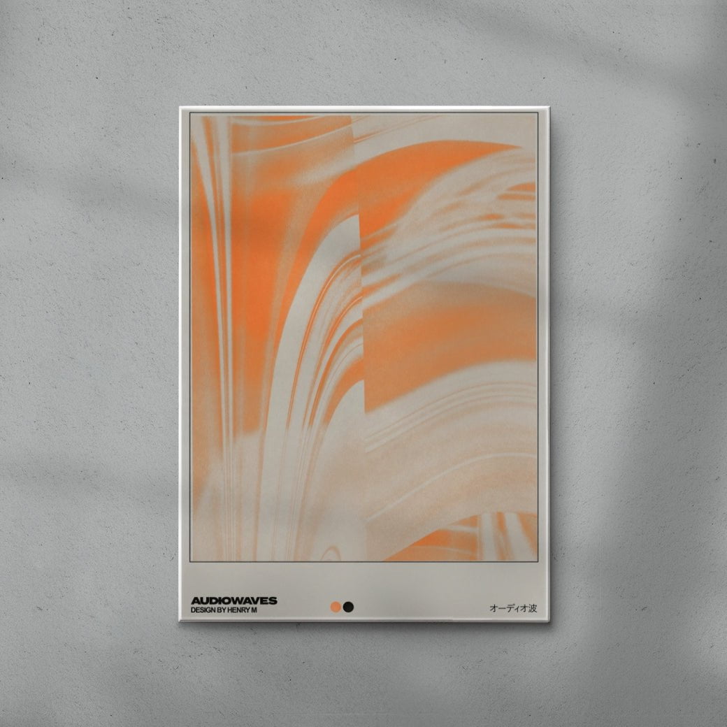 Audiowaves contemporary wall art print by Henry M. - sold by DROOL
