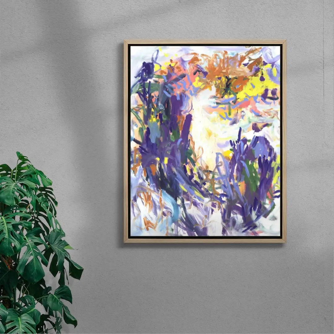 Purple brush strokes