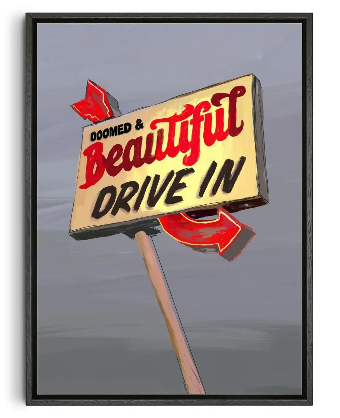 Doomed & Beautiful contemporary wall art print by Laurie Campbell - sold by DROOL