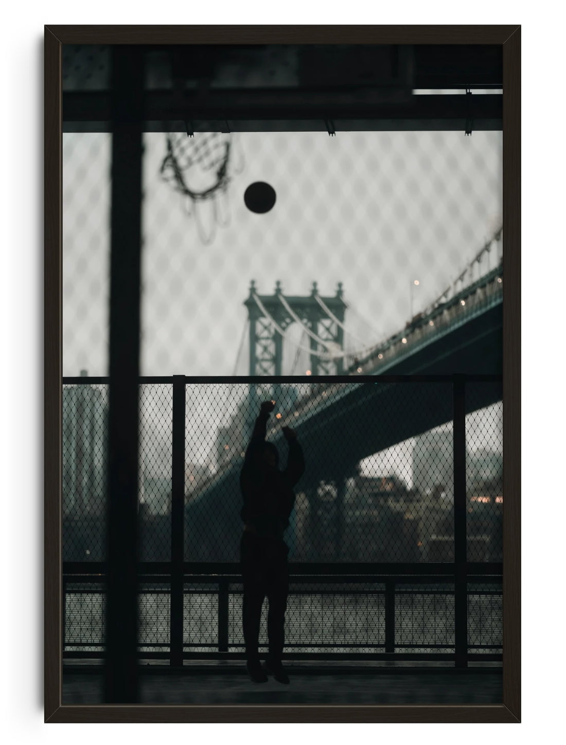 Bridge Basketball contemporary wall art print by Matej Sefcik - sold by DROOL