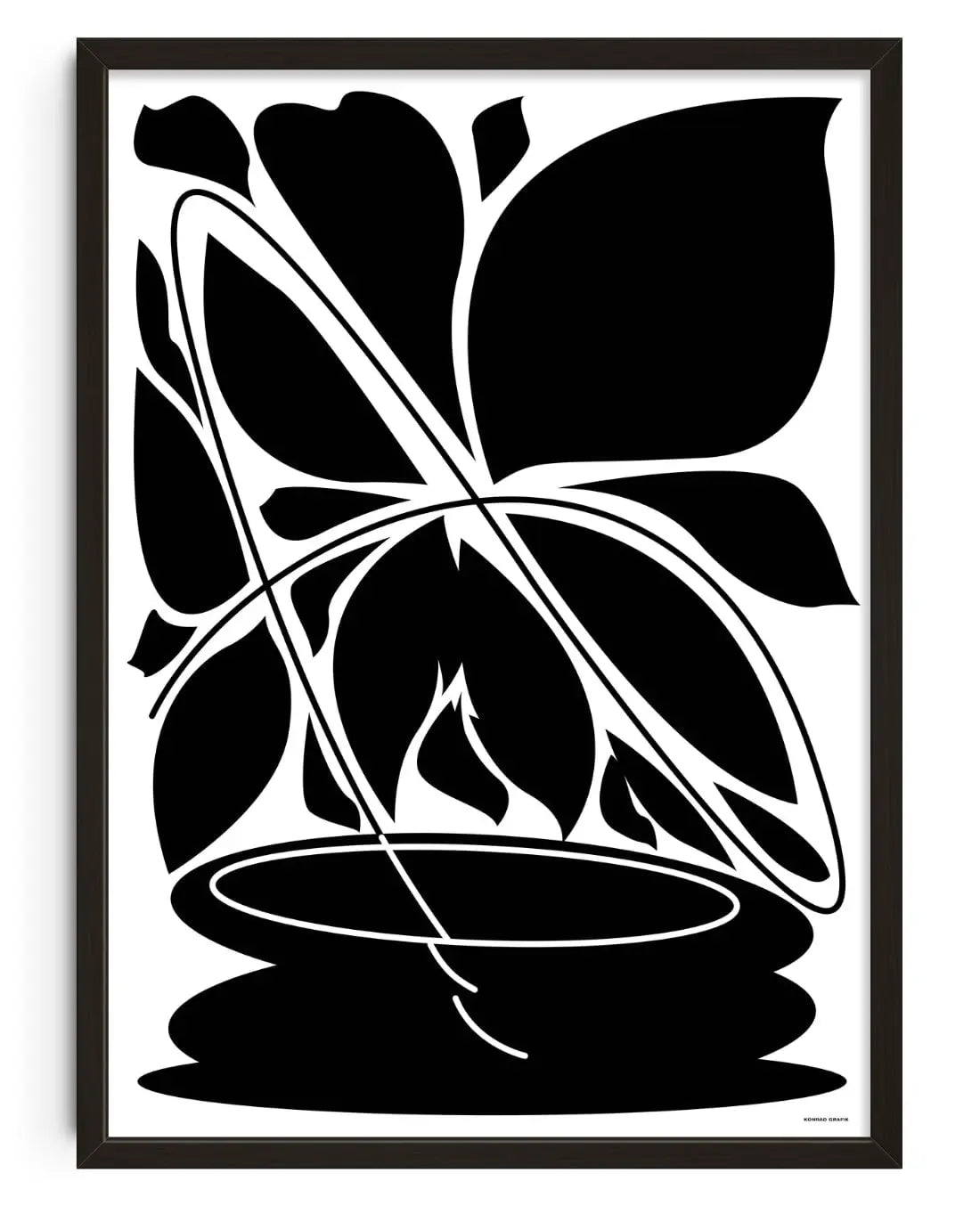 Potted plant 02 contemporary wall art print by Konrad Grafik - sold by DROOL