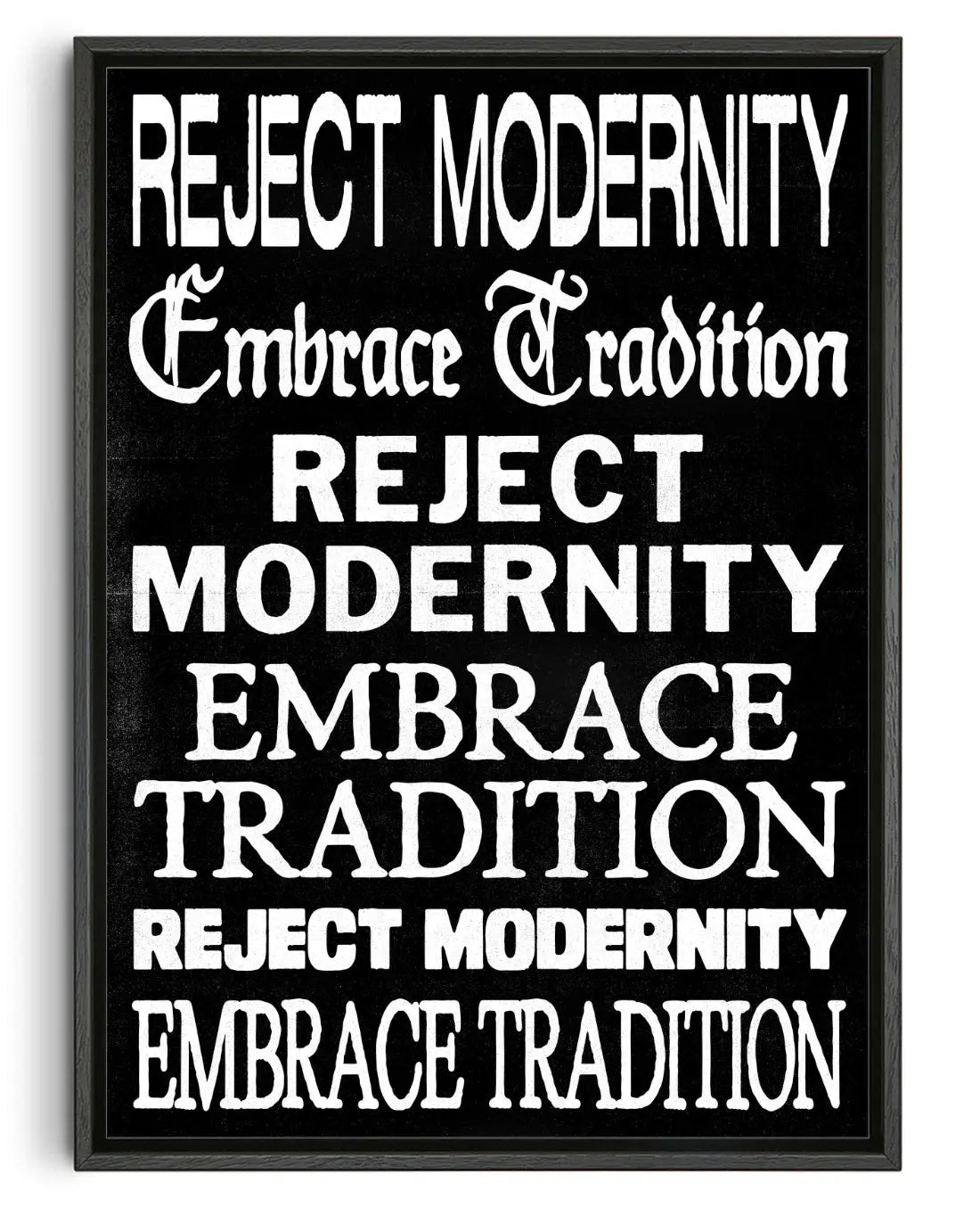 Reject Modernity, Embrace Tradition contemporary canvas print by Utsav Verma - sold by DROOL