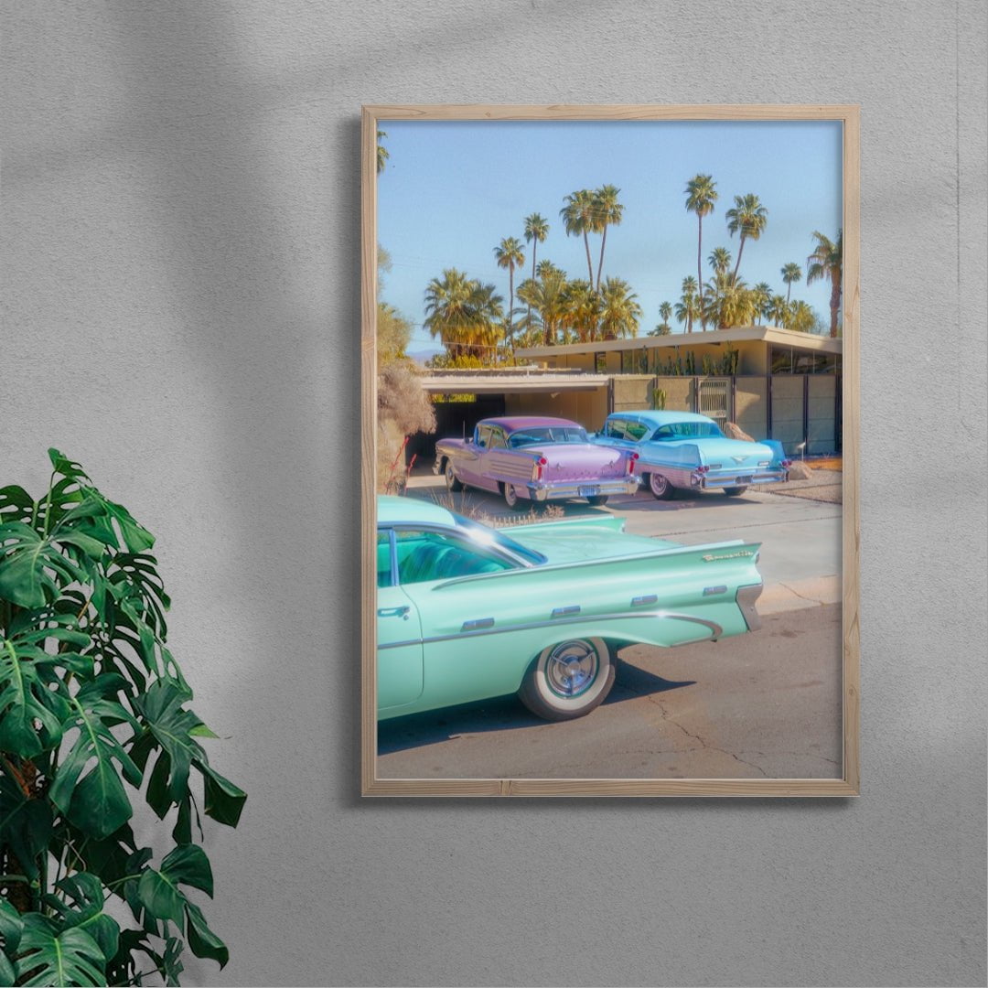 Palm Springs Paradise contemporary wall art print by Deston Isas - sold by DROOL