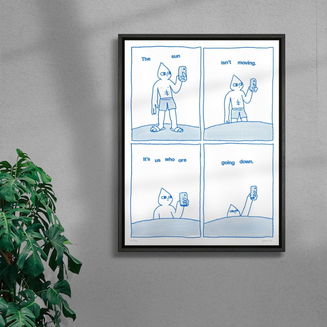 Going Down contemporary wall art print by Eric Schwarz - sold by DROOL