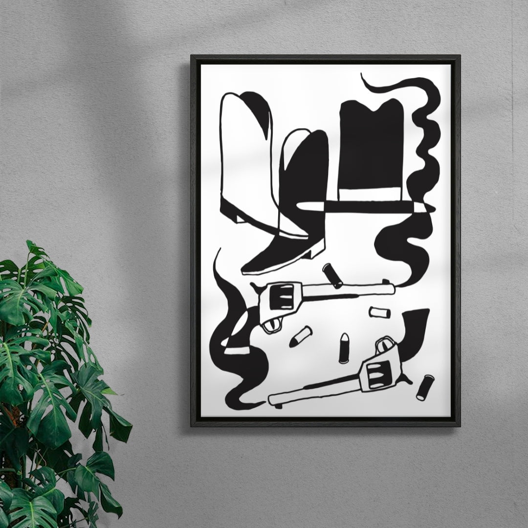BEST WESTERN contemporary wall art print by Max Blackmore - sold by DROOL