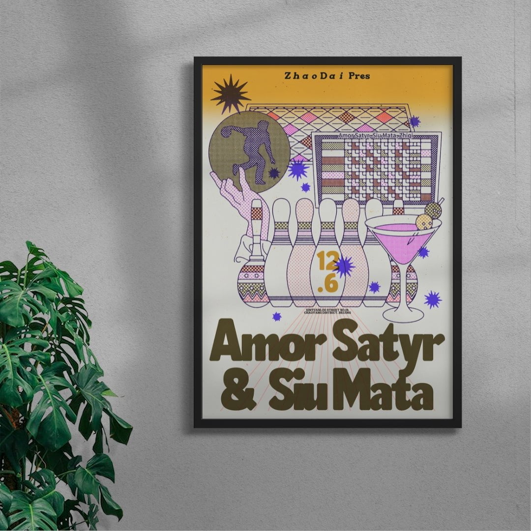 Zhao Dai pres. Amor Satyr & Siu Mata contemporary wall art print by MENSLIES - sold by DROOL