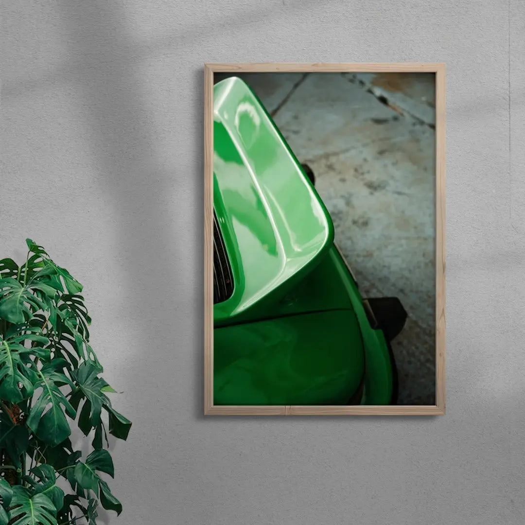 Green Wing contemporary wall art print by Charlie Harris - sold by DROOL