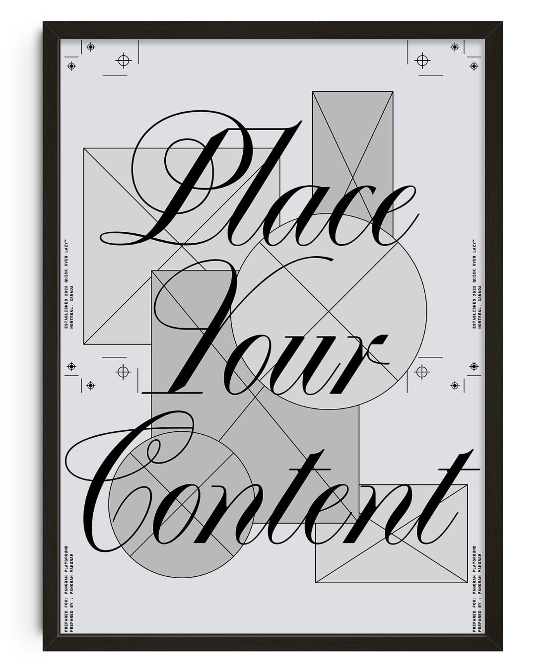 Place your content contemporary wall art print by Pangram Pangram Foundry - sold by DROOL