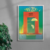 Fan Zoo contemporary wall art print by Ciara Wade - sold by DROOL